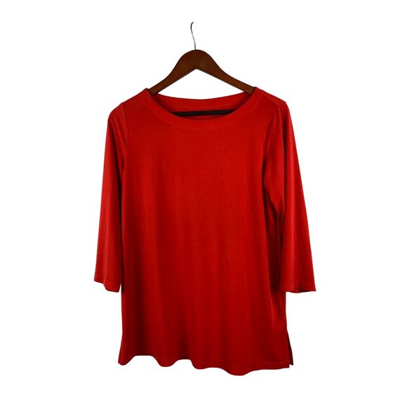 Susan Graver Modern Essentials Red Top Size Medium Polyester/Elastane - Picture 1 of 4